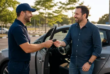 Chaveiro abrindo um carro no Crato com ferramentas especiais.